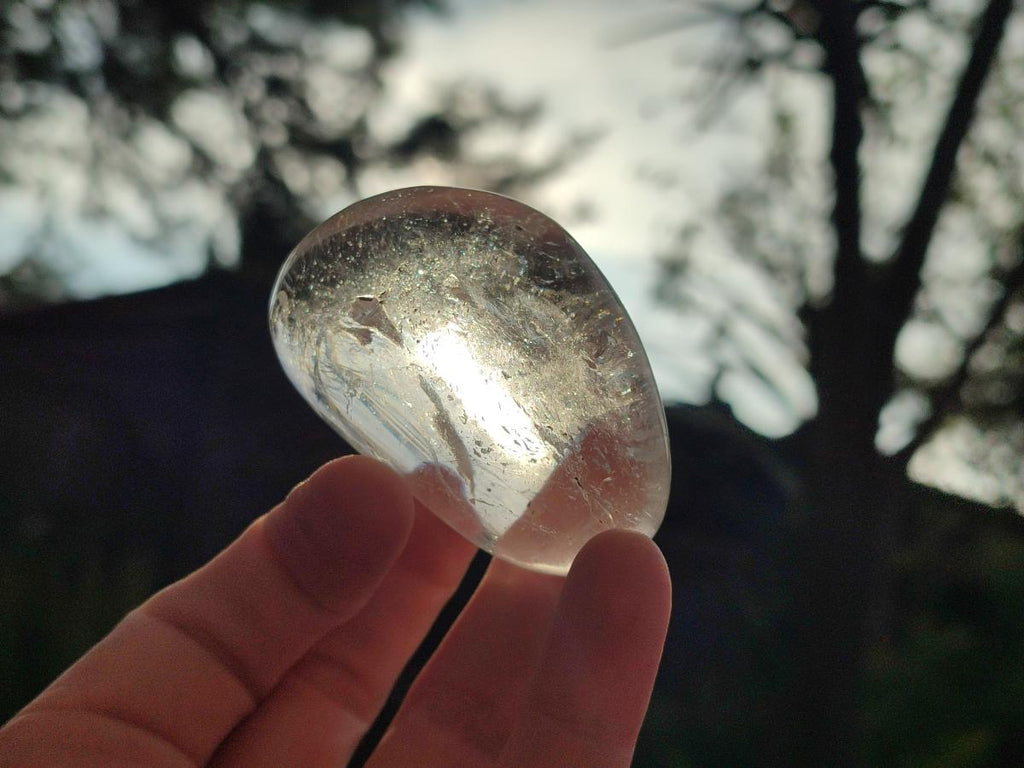 Polished Clear Quartz Crystal Galets x 12 From Madagascar - Toprock Gemstones and Minerals 