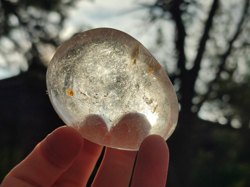 Polished Clear Quartz Crystal Galets x 12 From Madagascar - Toprock Gemstones and Minerals 