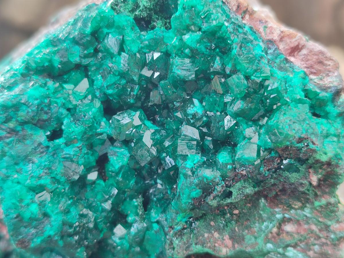 Natural XL Dioptase on Dolomite Specimen x 1 From Likasi, Congo - Toprock Gemstones and Minerals 