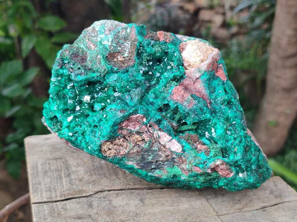 Natural XL Dioptase on Dolomite Specimen x 1 From Likasi, Congo - Toprock Gemstones and Minerals 
