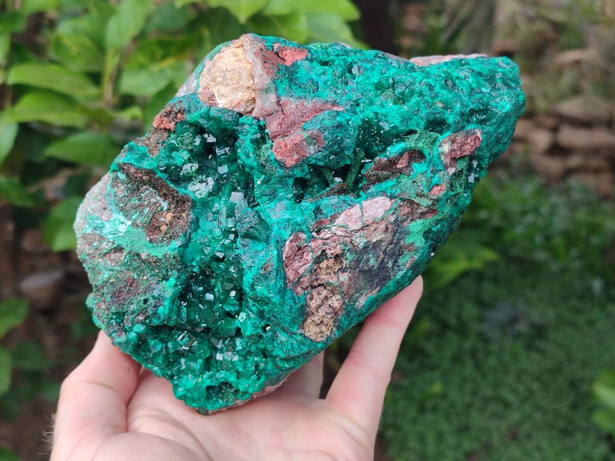 Natural XL Dioptase on Dolomite Specimen x 1 From Likasi, Congo - Toprock Gemstones and Minerals 