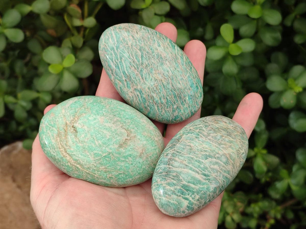 Polished Amazonite Free Forms x 9 From Zimbabwe - Toprock Gemstones and Minerals 