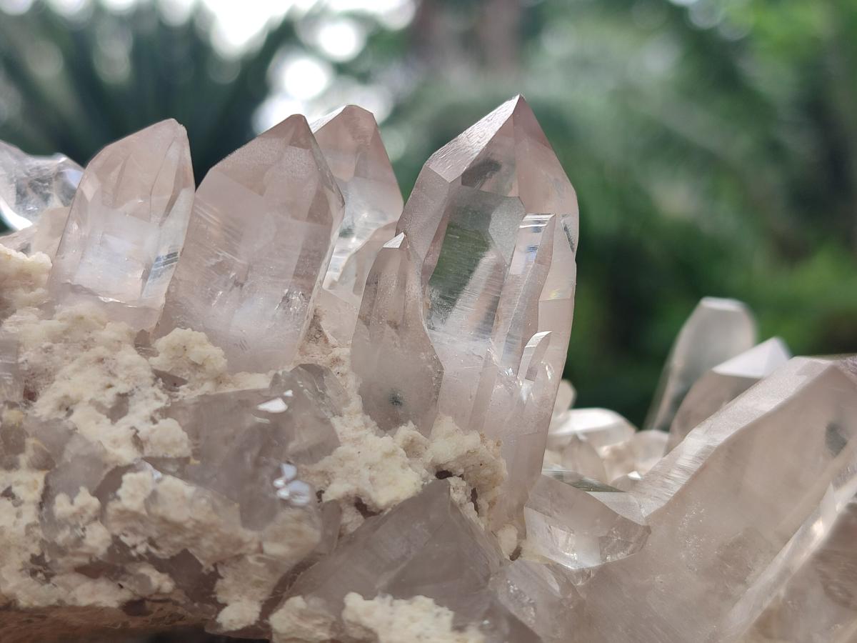 Natural Smokey Quartz Crystals on Orthoclase Matrix Specimens x 11 From Zomba Plateau, Malawi - Toprock Gemstones and Minerals 