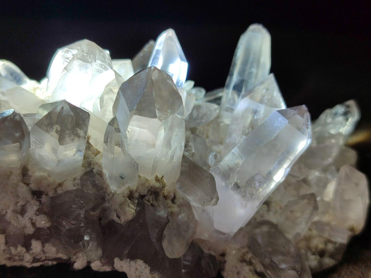 Natural Smokey Quartz Crystals on Orthoclase Matrix Specimens x 11 From Zomba Plateau, Malawi - Toprock Gemstones and Minerals 