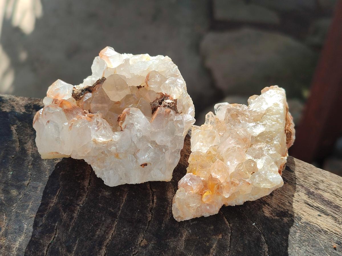Natural Golden Limonite Quartz Clusters x 46 From Solwezi, Zambia - Toprock Gemstones and Minerals 