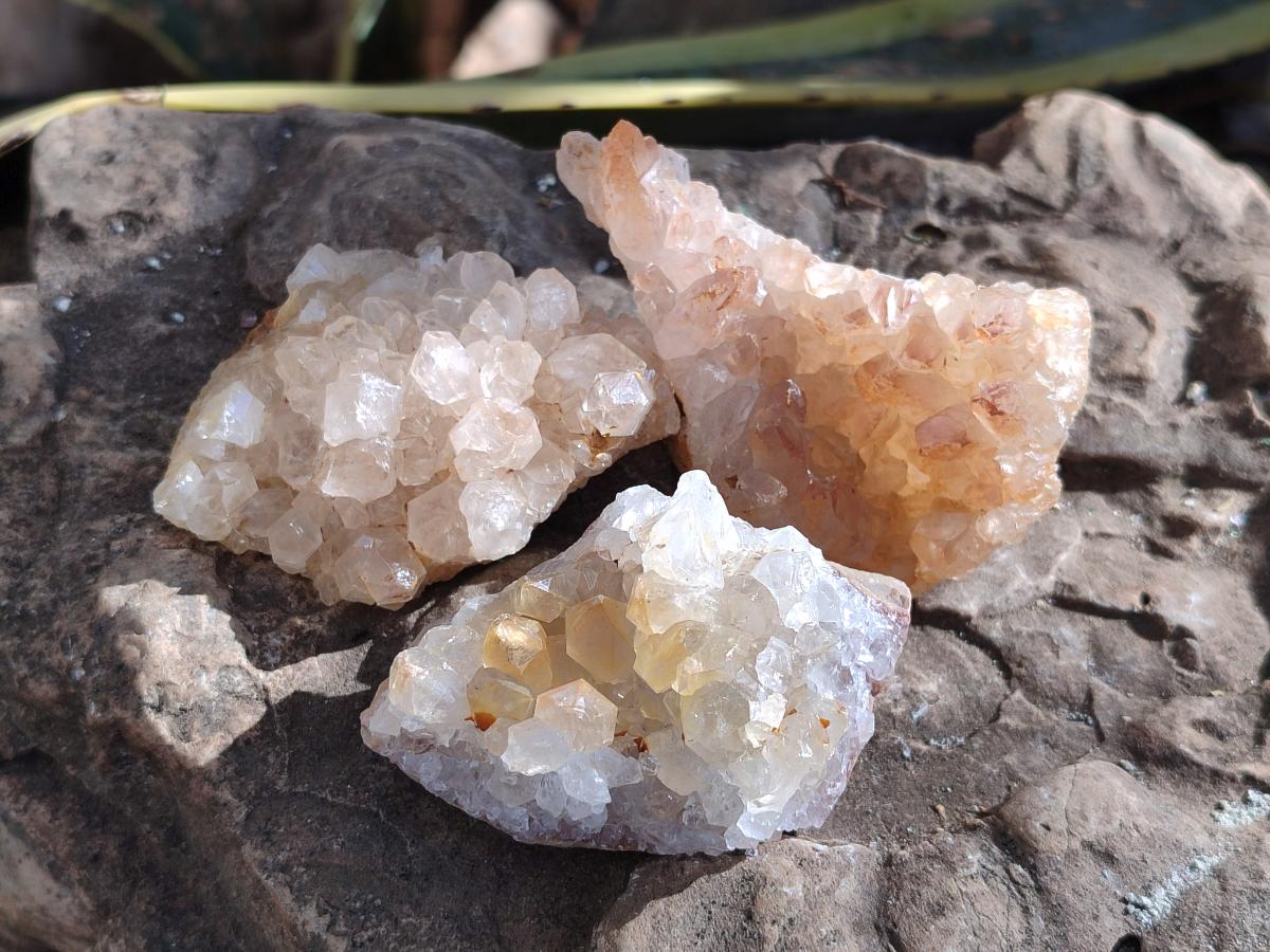 Natural Golden Limonite Quartz Clusters x 46 From Solwezi, Zambia - Toprock Gemstones and Minerals 