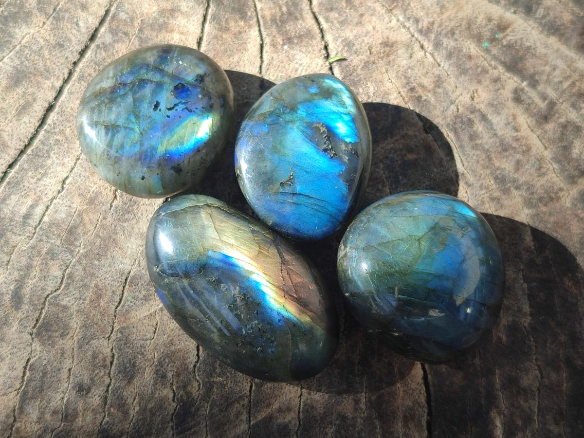 Polished Mini Labradorite Galets x 46 From Madagascar - Toprock Gemstones and Minerals 