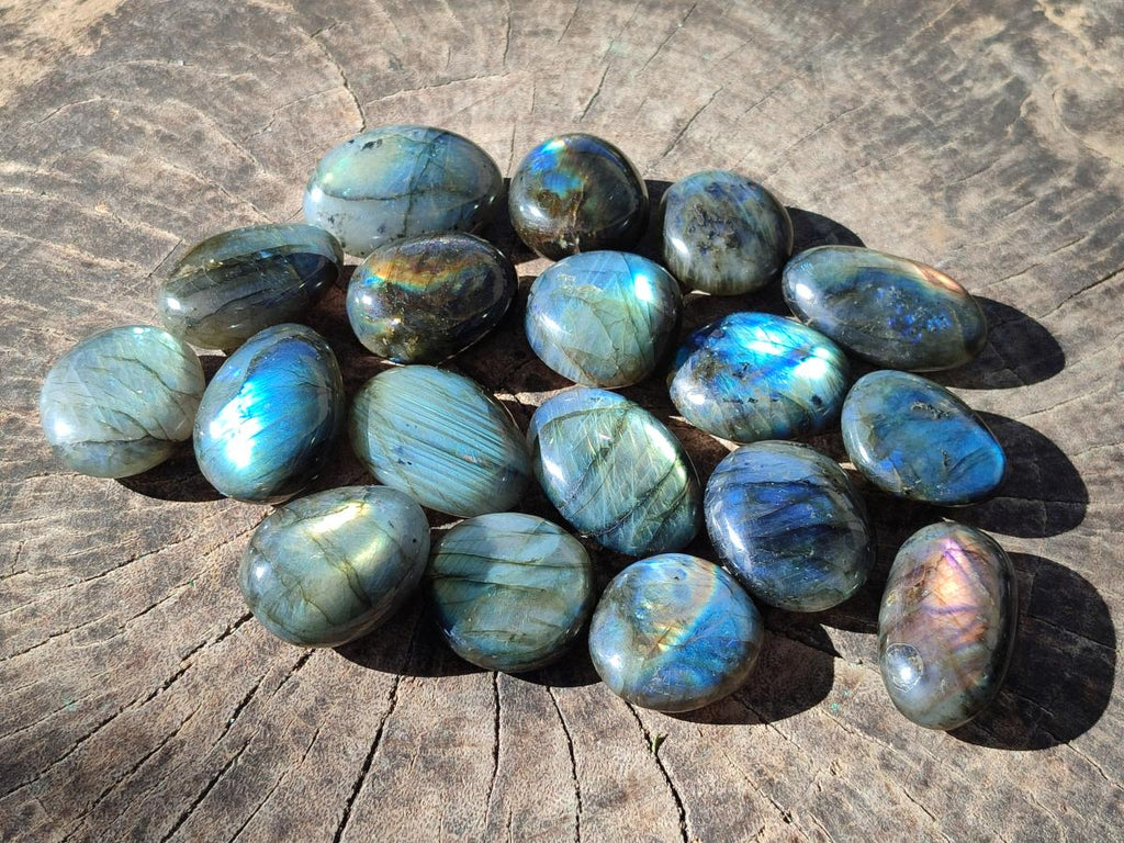 Polished Mini Labradorite Galets x 46 From Madagascar - Toprock Gemstones and Minerals 