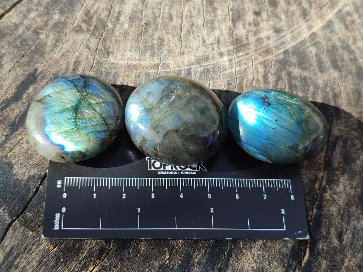 Polished Mini Labradorite Galets x 46 From Madagascar - Toprock Gemstones and Minerals 