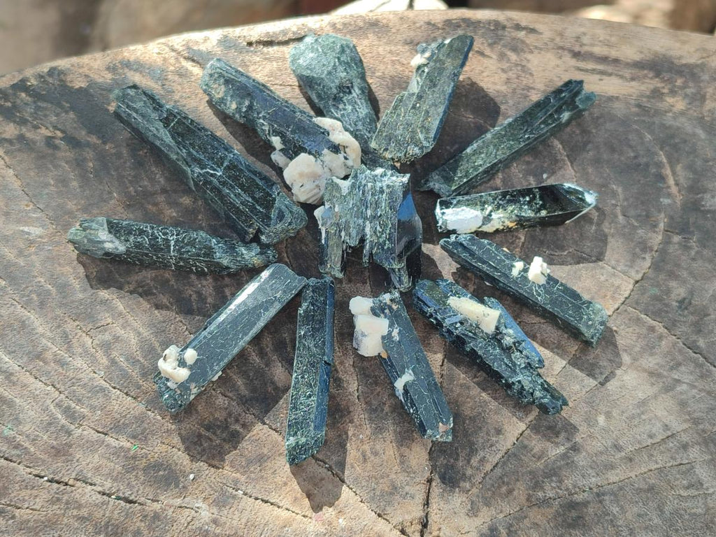 Natural Aegirine Crystals x 70 From Zomba, Malawi - Toprock Gemstones and Minerals 