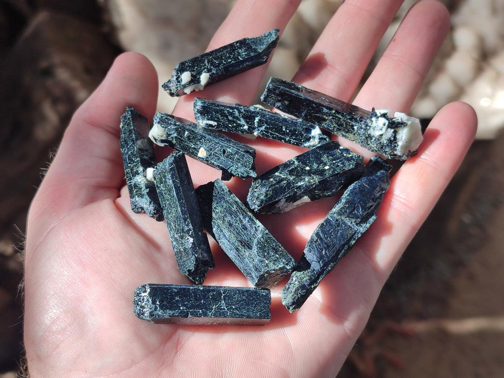 Natural Aegirine Crystals x 70 From Zomba, Malawi - Toprock Gemstones and Minerals 