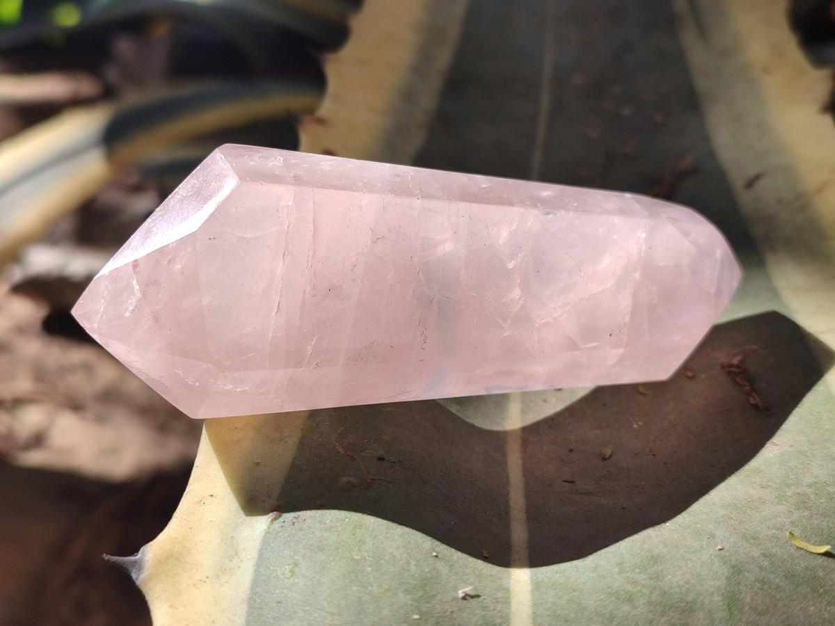 Polished Double Terminated Gemmy Rose Quartz Crystals x 12 From Madagascar - Toprock Gemstones and Minerals 