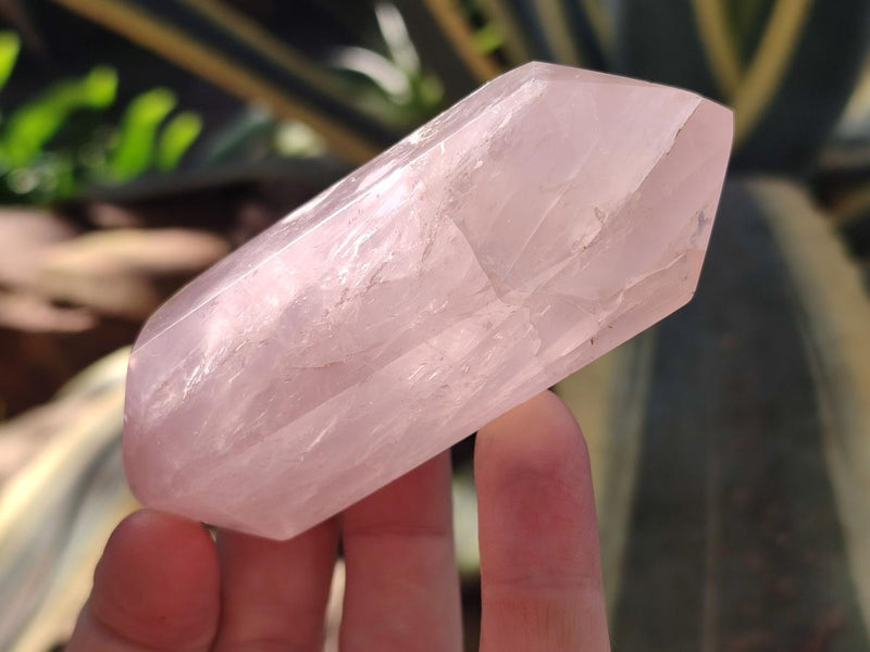 Polished Double Terminated Gemmy Rose Quartz Crystals x 12 From Madagascar - Toprock Gemstones and Minerals 