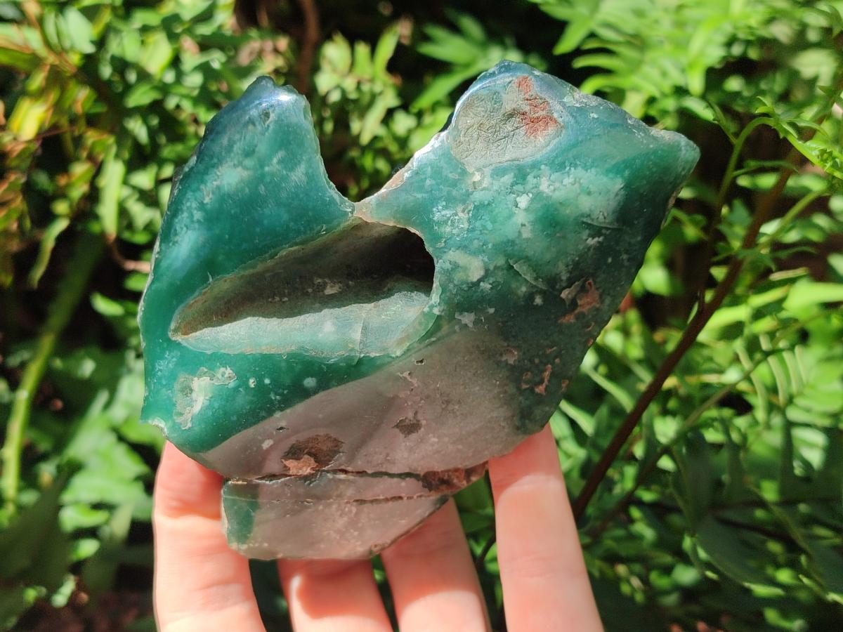Polished On One Side Mtorolite Chrysoprase Plates x 2 From Mutorashanga, Zimbabwe - Toprock Gemstones and Minerals 