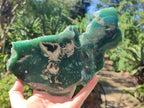 Polished On One Side Mtorolite Chrysoprase Plates x 2 From Mutorashanga, Zimbabwe - Toprock Gemstones and Minerals 