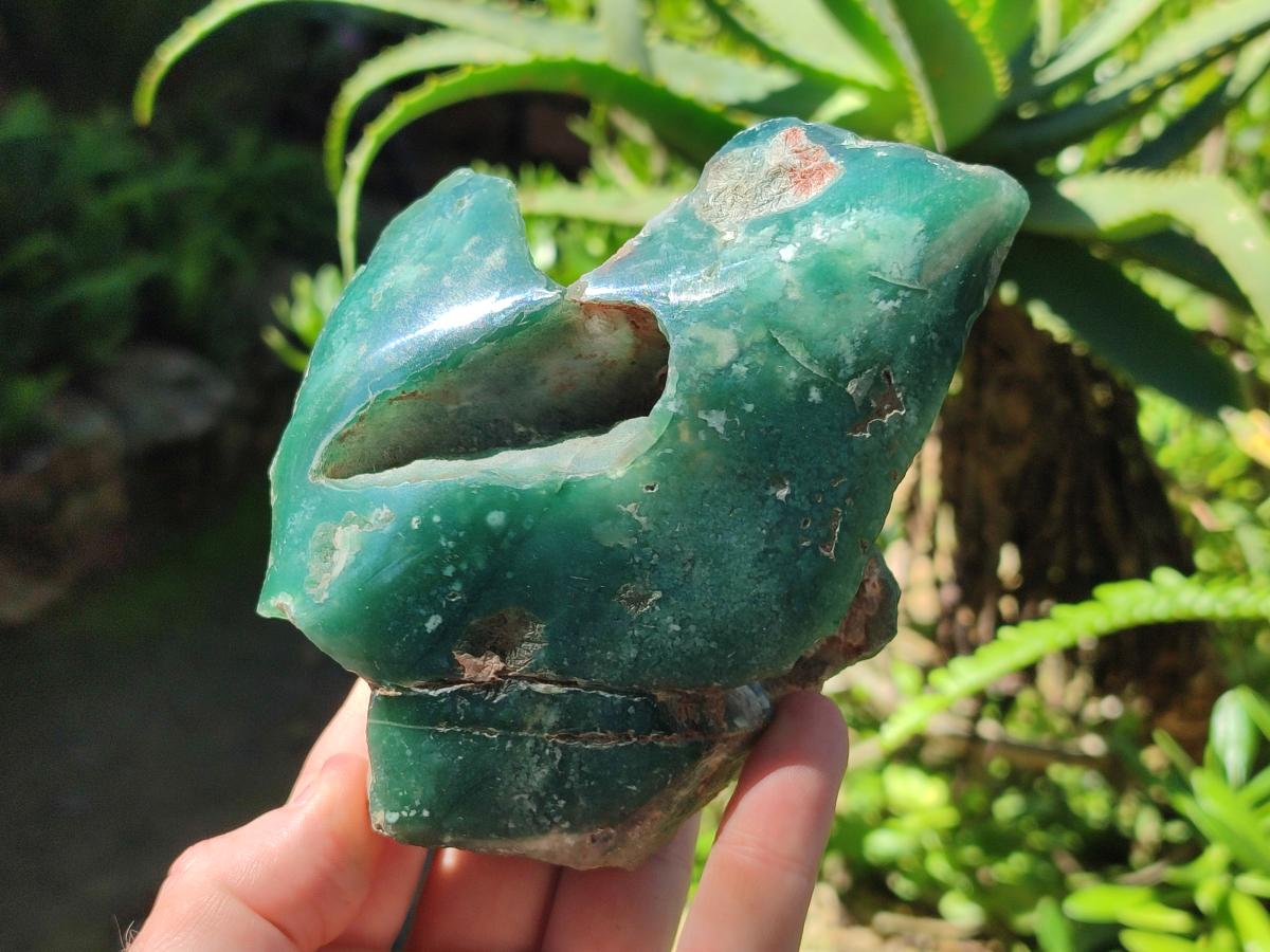 Polished On One Side Mtorolite Chrysoprase Plates x 2 From Mutorashanga, Zimbabwe - Toprock Gemstones and Minerals 