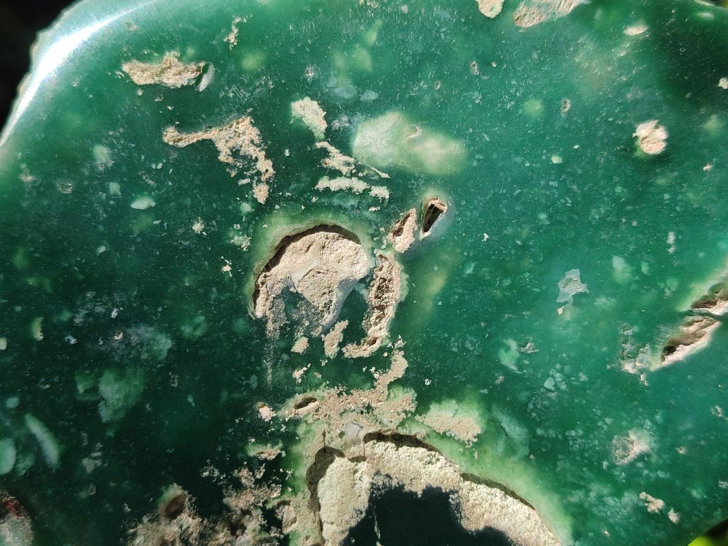 Polished On One Side Mtorolite Chrysoprase Plates x 2 From Mutorashanga, Zimbabwe - Toprock Gemstones and Minerals 