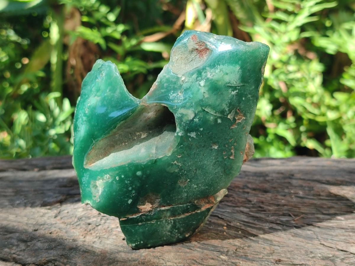 Polished On One Side Mtorolite Chrysoprase Plates x 2 From Mutorashanga, Zimbabwe - Toprock Gemstones and Minerals 