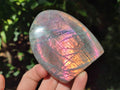 Polished Rare Purple Sunset Flash Labradorite Standing Free Forms x 4 From Madagascar - Toprock Gemstones and Minerals 