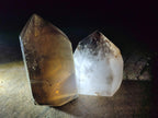 Polished Smokey Quartz and Amethyst Window Crystals x 6 From Akansobe, Madagascar - Toprock Gemstones and Minerals 