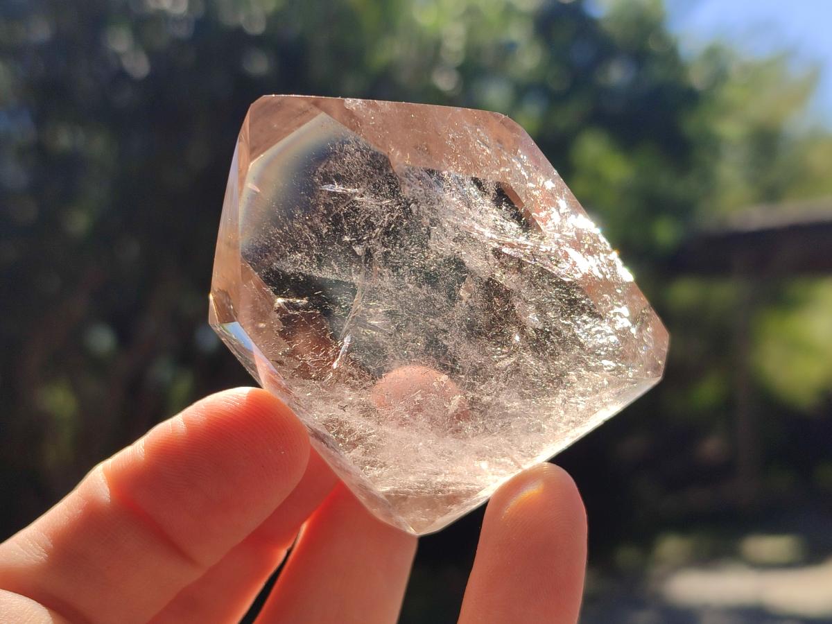 Polished Smokey Quartz and Amethyst Window Crystals x 6 From Akansobe, Madagascar - Toprock Gemstones and Minerals 