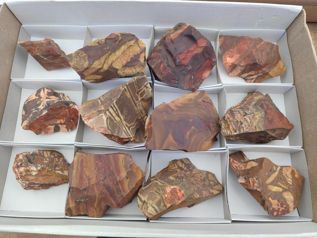 Natural Nguni Jasper Cobbed Specimens x 12 From Northern Cape, South Africa - Toprock Gemstones and Minerals 