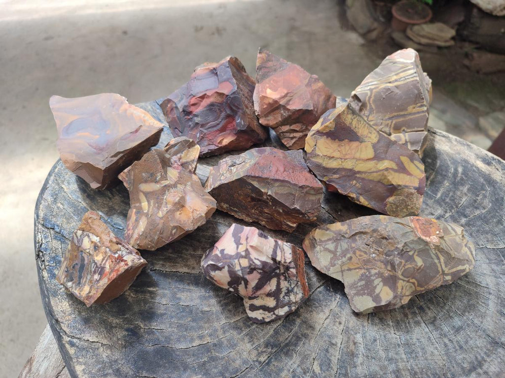 Natural Nguni Jasper Cobbed Specimens x 12 From Northern Cape, South Africa - Toprock Gemstones and Minerals 
