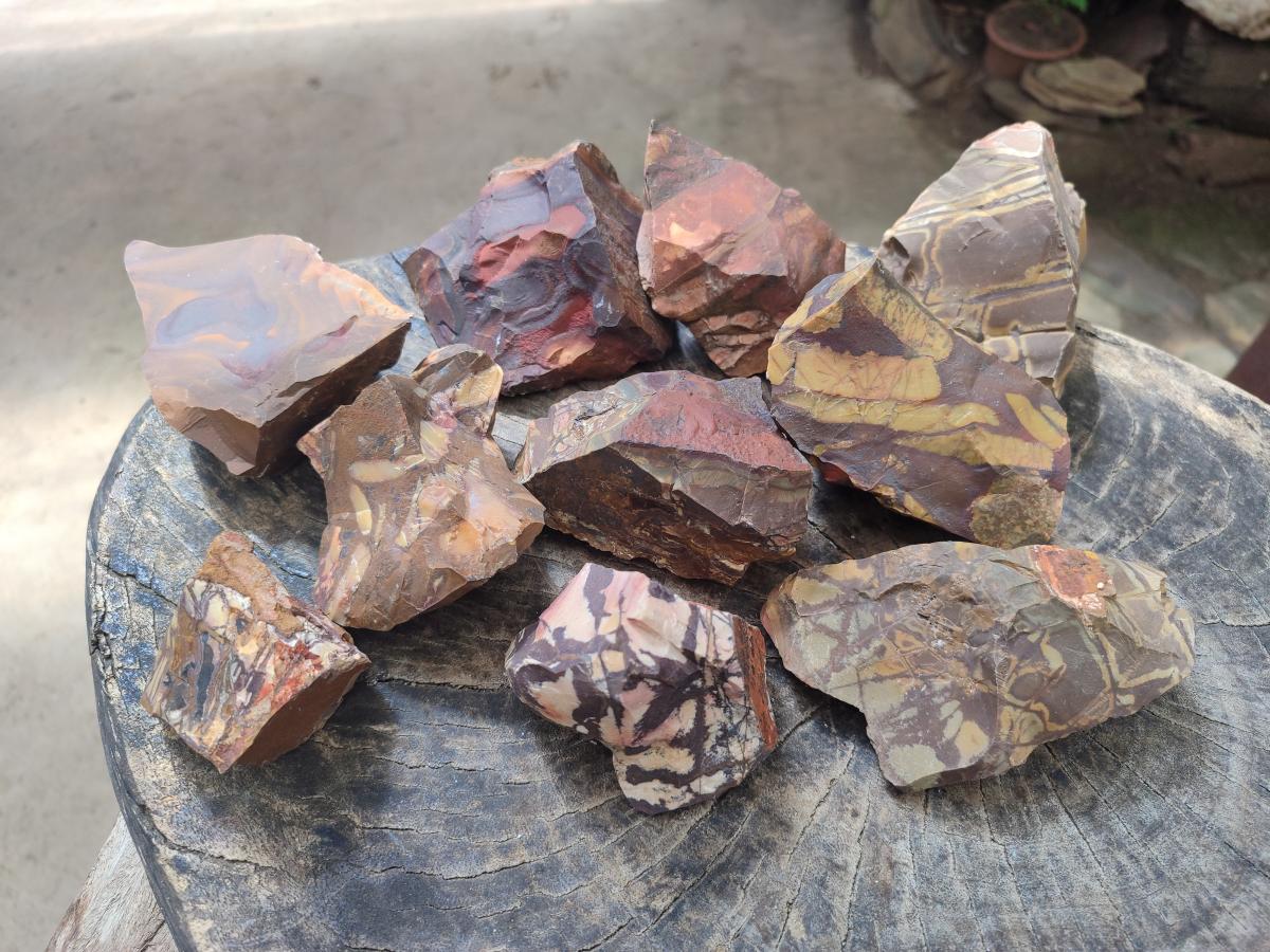 Natural Nguni Jasper Cobbed Specimens x 12 From Northern Cape, South Africa - Toprock Gemstones and Minerals 