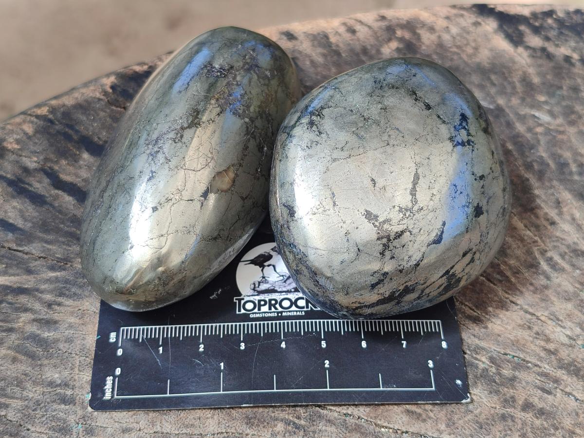 Polished Basalt Pharaoh Stone Free Forms x 12 From Iron Duke Mine, Zimbabwe - Toprock Gemstones and Minerals 