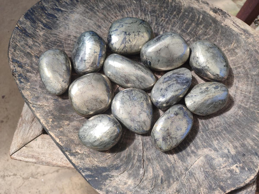 Polished Basalt Pharaoh Stone Free Forms x 12 From Iron Duke Mine, Zimbabwe - Toprock Gemstones and Minerals 