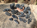 Natural Schorl Black Tourmaline Specimens x 32 From Erongo, Namibia - Toprock Gemstones and Minerals 