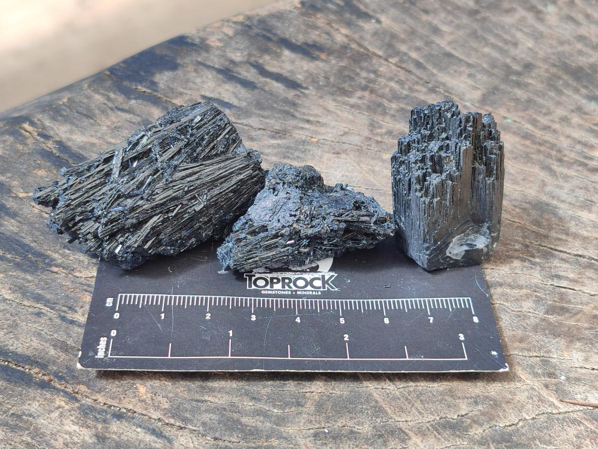 Natural Schorl Black Tourmaline Specimens x 32 From Erongo, Namibia - Toprock Gemstones and Minerals 