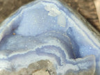 Polished Blue Lace Agate Free Forms and Standing Display Piece x 3 From Nsanje, Malawi - Toprock Gemstones and Minerals 