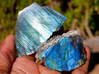 Polished One Side Labradorite Plates x 35 From Madagascar - Toprock Gemstones and Minerals 
