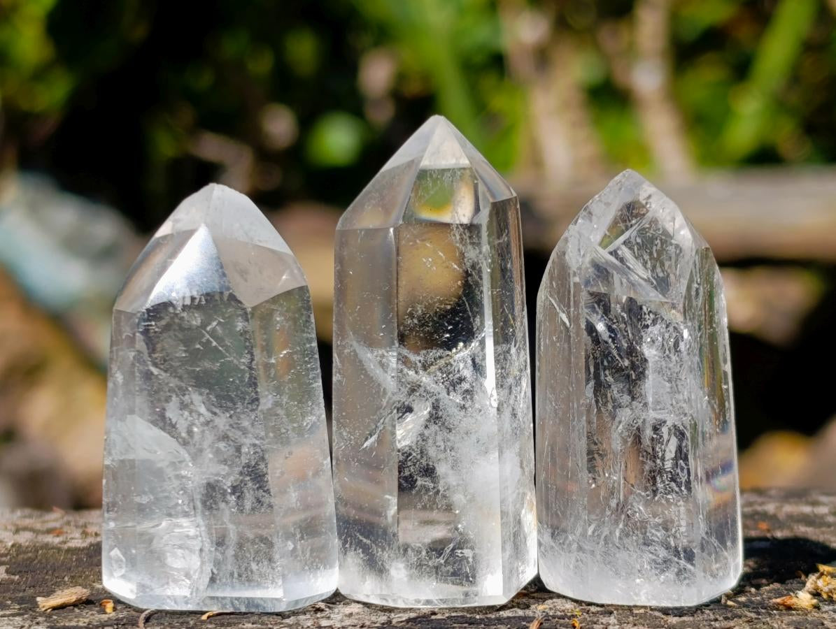 Polished Clear Quartz Crystals x 35 From Madagascar - Toprock Gemstones and Minerals 