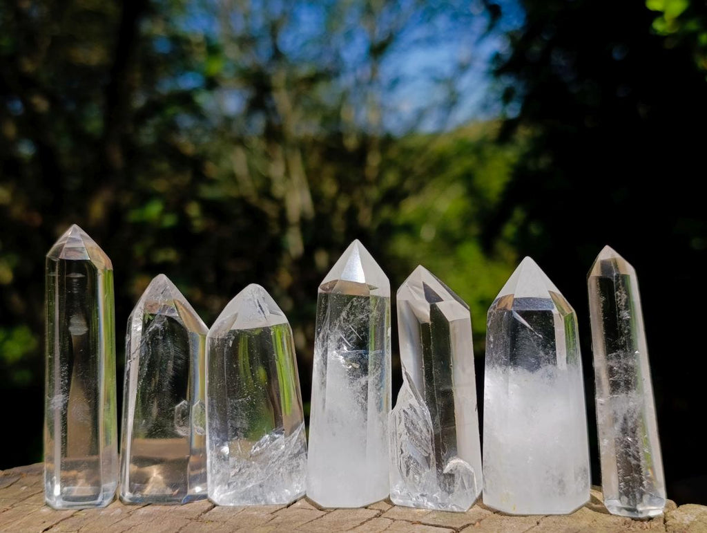 Polished Clear Quartz Crystals x 35 From Madagascar - Toprock Gemstones and Minerals 