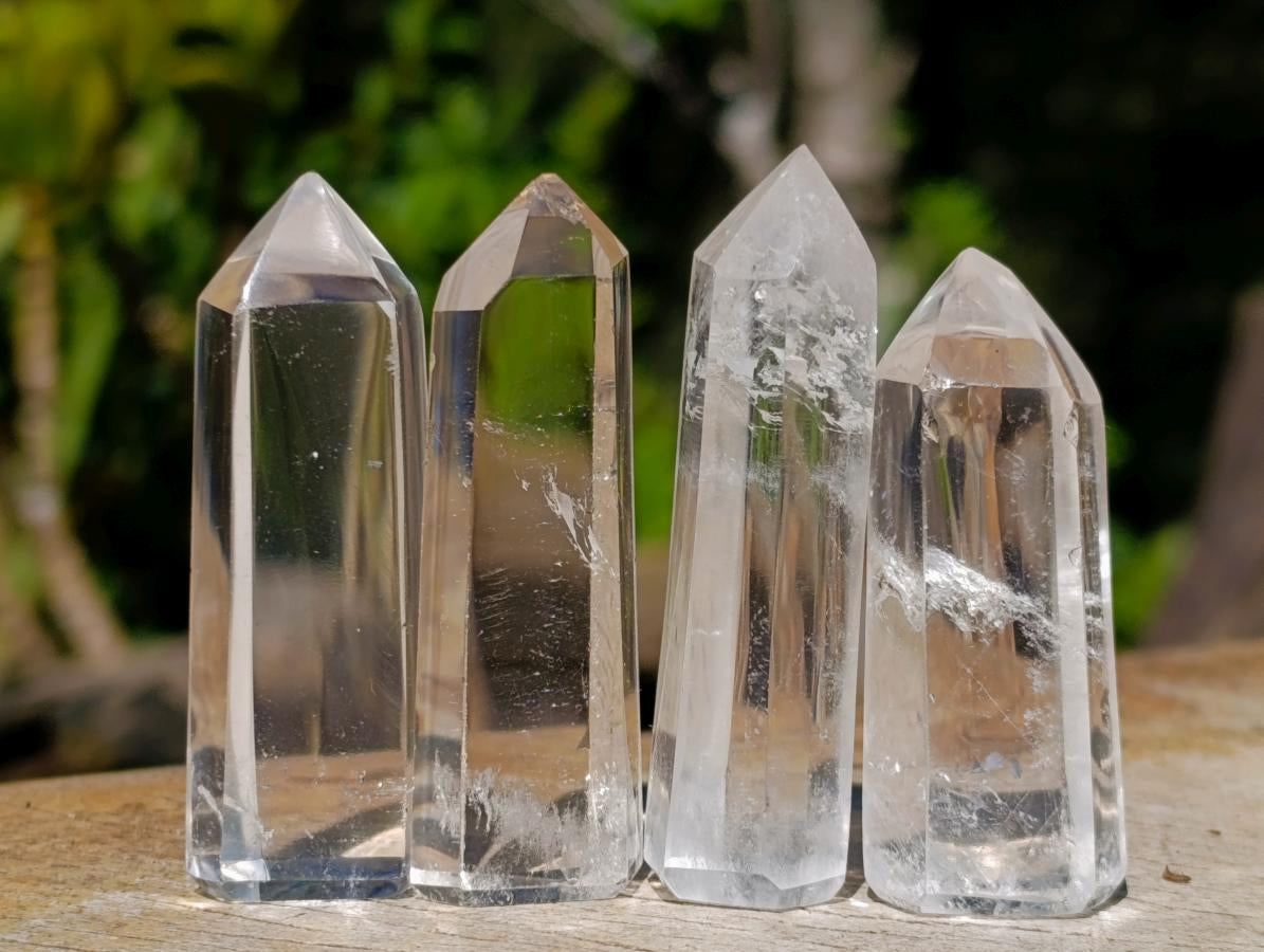 Polished Clear Quartz Crystals x 35 From Madagascar - Toprock Gemstones and Minerals 