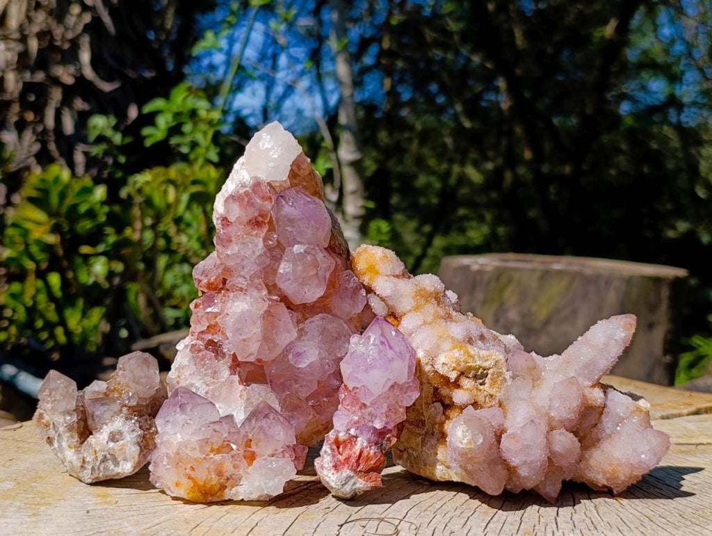 Natural Mixed Spirit Quartz Clusters x 5 From Boekenhouthoek, South Africa - Toprock Gemstones and Minerals 