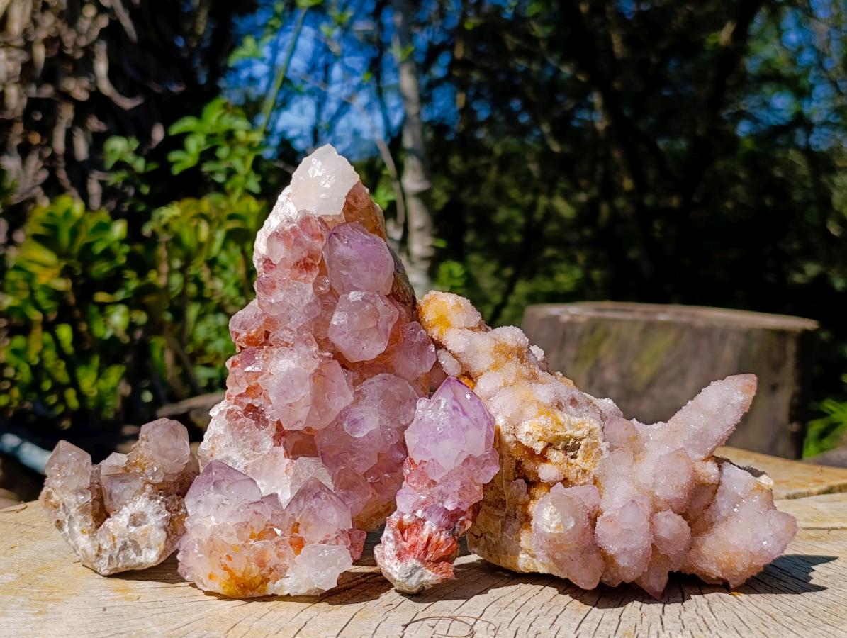 Natural Mixed Spirit Quartz Clusters x 5 From Boekenhouthoek, South Africa - Toprock Gemstones and Minerals 