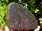 Polished Ruby Corundum in Chrome Verdite Gemstone Standing Display Pieces x 4 From Zimbabwe - Toprock Gemstones and Minerals 