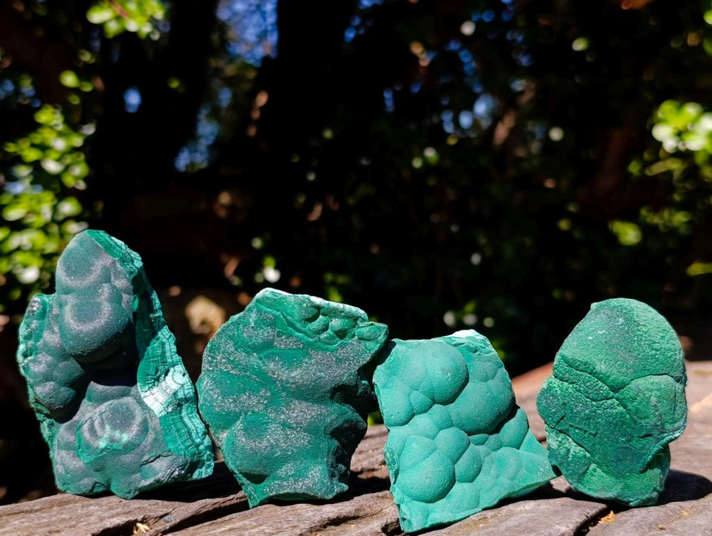 Natural Botryoidal Malachite Specimens x 12 From Congo - Toprock Gemstones and Minerals 