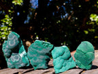 Natural Botryoidal Malachite Specimens x 12 From Congo - Toprock Gemstones and Minerals 