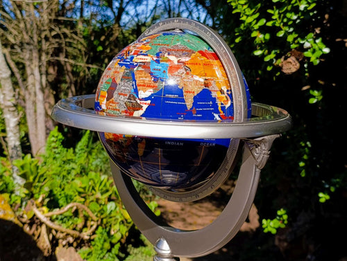 Polished XL Lapis Lazuli World Globe x 1 From China - Toprock Gemstones and Minerals 