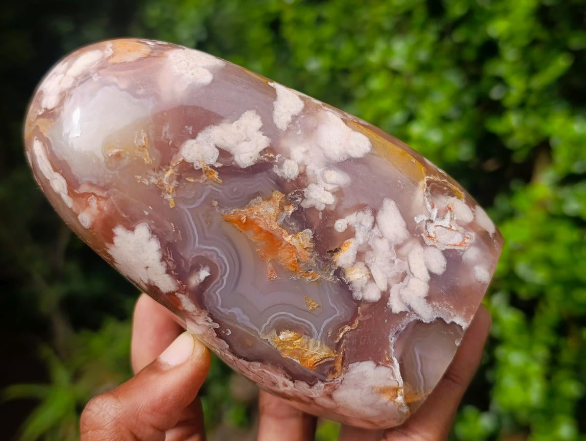 Polished Flower Agate Standing Display Pieces x 2 From Antsahalova, Madagascar - Toprock Gemstones and Minerals 
