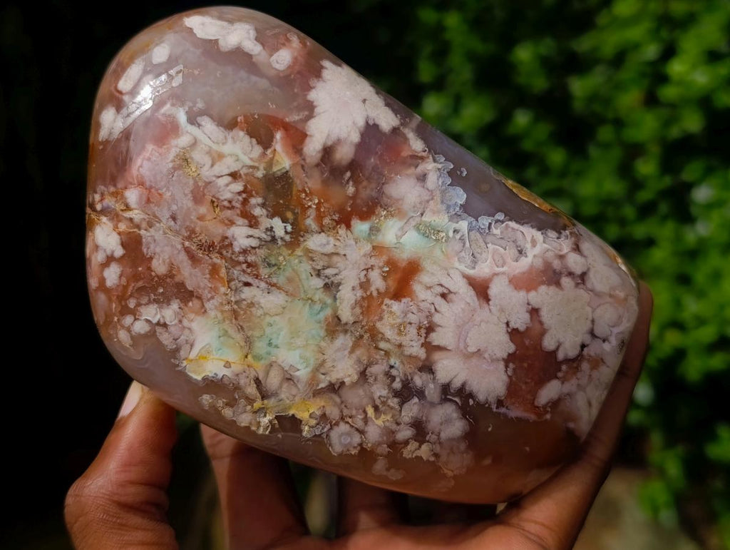 Polished Flower Agate Standing Display Pieces x 2 From Antsahalova, Madagascar - Toprock Gemstones and Minerals 