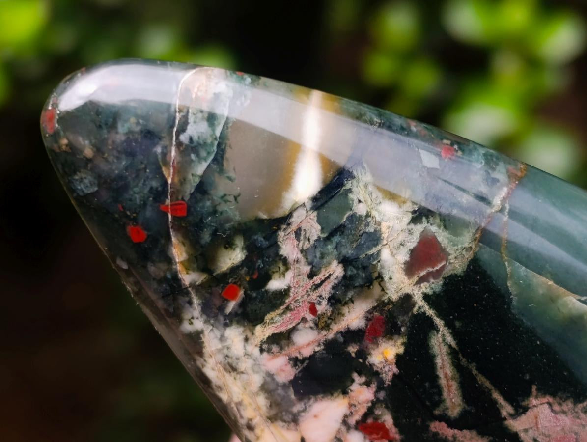 Polished Bloodstone Standing Free Forms x 2 From Swaziland - Toprock Gemstones and Minerals 