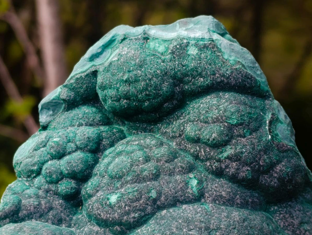 Natural Botryoidal Malachite Specimens x 2 From Congo - Toprock Gemstones and Minerals 