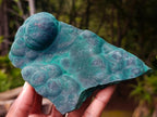 Natural Botryoidal Malachite Specimens x 2 From Congo - Toprock Gemstones and Minerals 