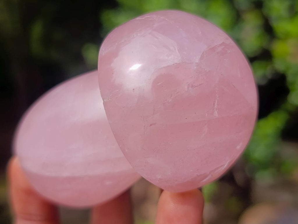 Polished Gemmy Rose Quartz Mushrooms x 6 From Madagascar - Toprock Gemstones and Minerals 