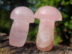 Polished Gemmy Rose Quartz Mushrooms x 6 From Madagascar - Toprock Gemstones and Minerals 